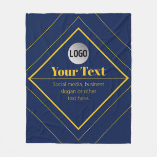 Your Logo & Customisable Design Template Fleece Blanket