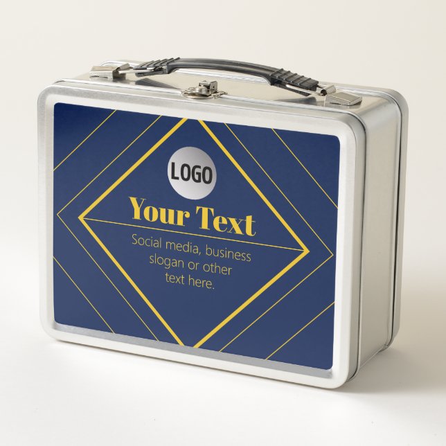 Your Logo & Customisable Design Template Metal Lunch Box (Front)