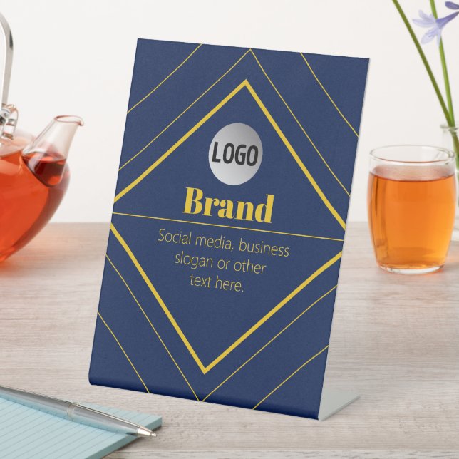Your Logo & Customisable Design Template Pedestal Sign (In SItu)