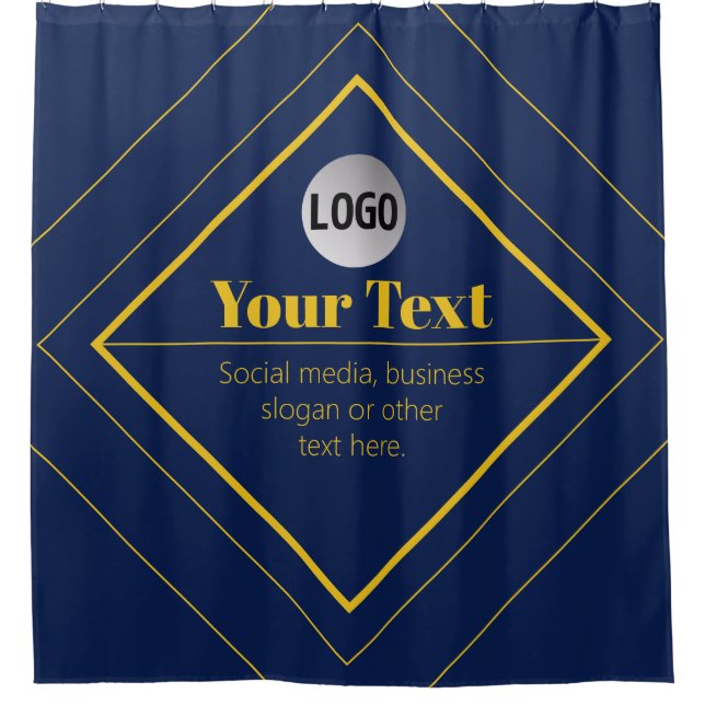 Your Logo & Customisable Design Template Shower Curtain (Front)