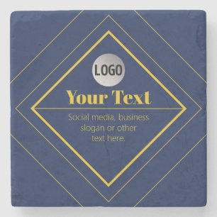 Your Logo & Customisable Design Template Stone Coaster