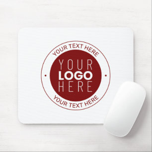 Your Logo & Customisable Text   Deep Red/DIY Colou Mouse Pad