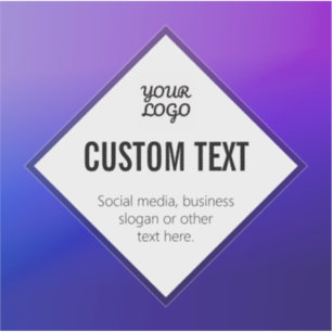 Your Logo & Customisable Text Purple Ombre