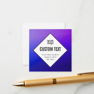 Your Logo & Customisable Text Purple Ombre Enclosure Card