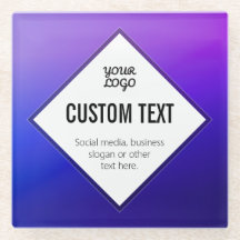 Your Logo & Customisable Text | Purple Ombre