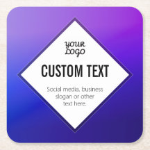 Your Logo & Customisable Text | Purple Ombre