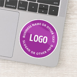 Your Logo & Customisable Text   Purple Violet