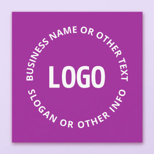 Your Logo & Customisable Text   Purple Violet Enclosure Card