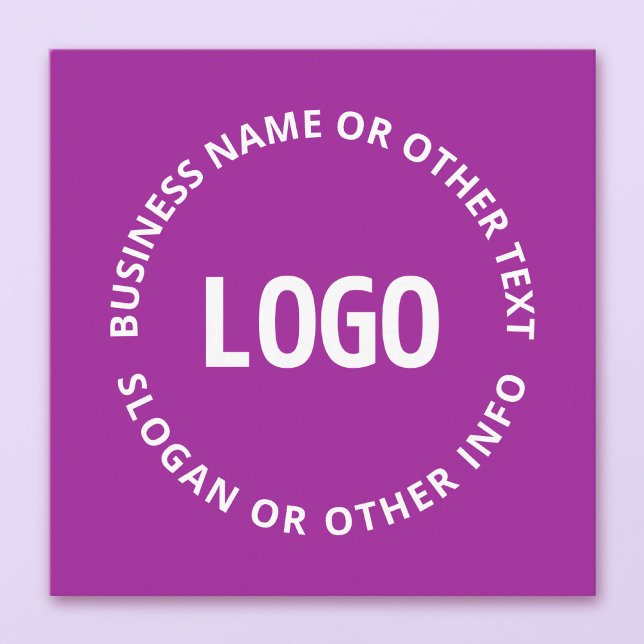 Your Logo & Customisable Text | Purple Violet Enclosure Card (Creator Uploaded)