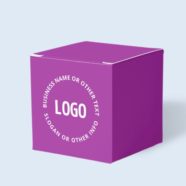 Your Logo & Customisable Text | Purple Violet Favour Box (Creator Uploaded)
