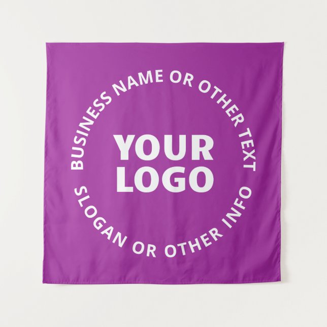 Your Logo & Customisable Text | Purple Violet Tapestry (Front)