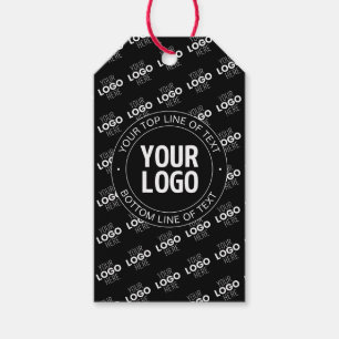 Your Logo & Customisable Text with Logo Pattern Gift Tags