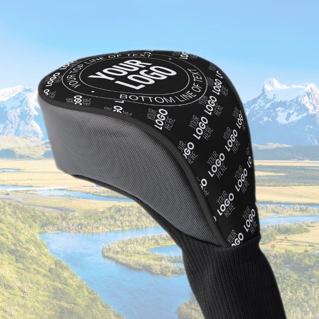 Your Logo & Customisable Text with Logo Pattern Golf Head Cover (Creator Uploaded)