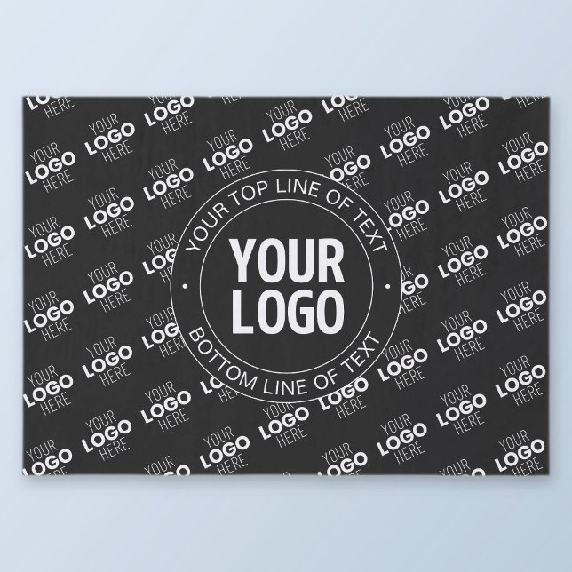 Your Logo & Customisable Text with Logo Pattern Tissue Paper (Creator Uploaded)