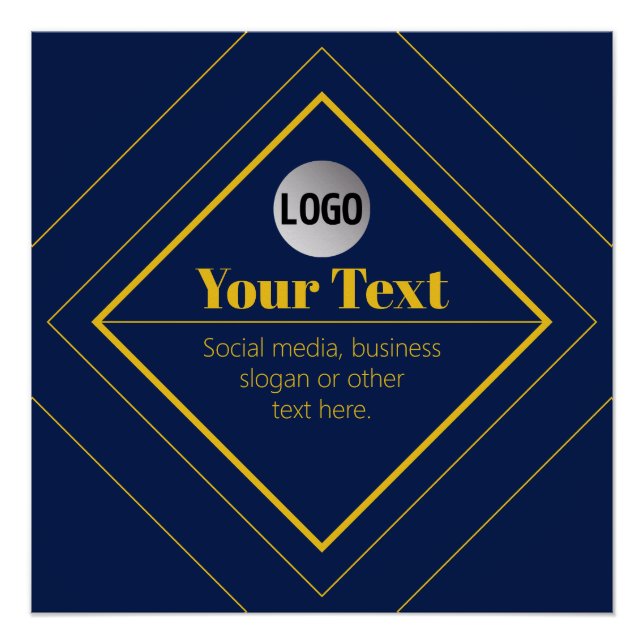 Your Logo & Customizable Design Template Poster (Front)