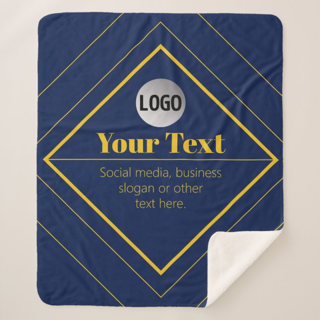 Your Logo & Customizable Design Template Sherpa Blanket (Front)