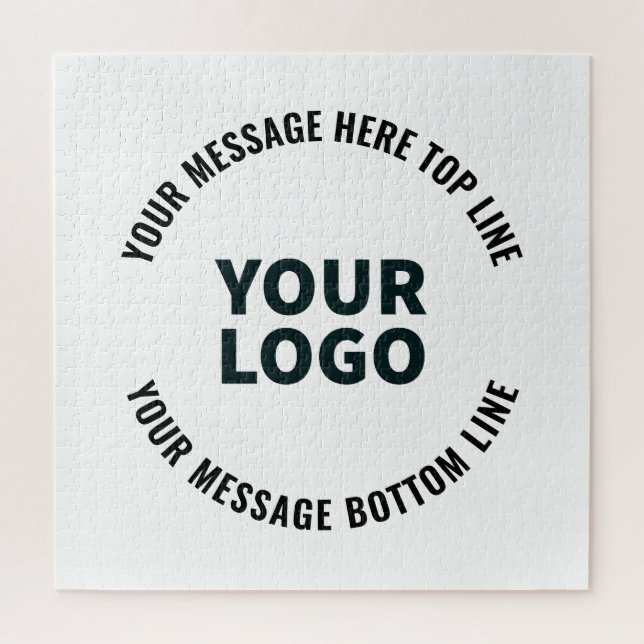 Your Logo Design or Image | Bold Editable Text Jigsaw Puzzle (Vertical)