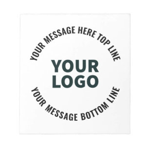 Your Logo Design or Image   Bold Editable Text Notepad