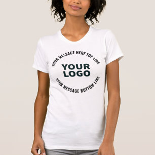 Your Logo Design or Image   Bold Editable Text T-Shirt