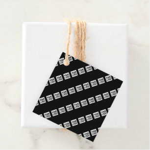 Your Logo, Design or Photo Tiled Diagonally  Favour Tags
