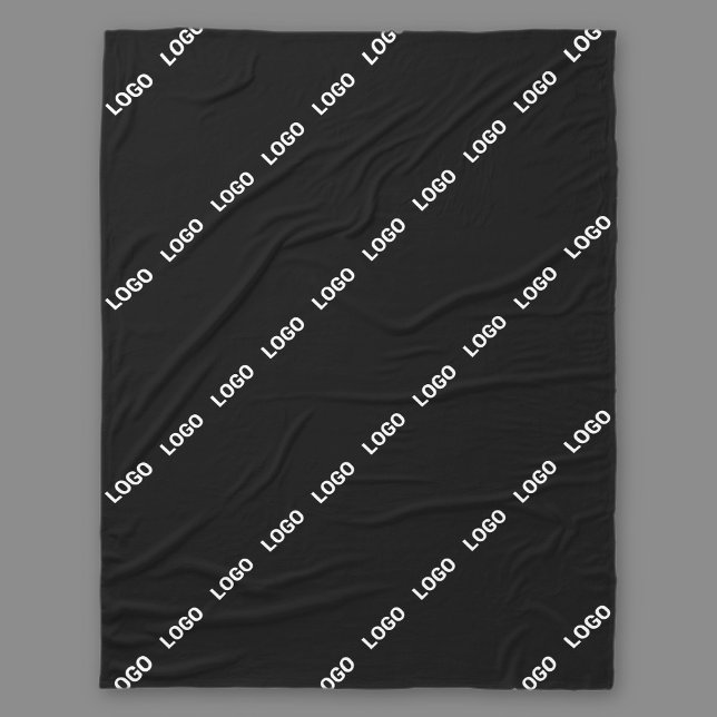 Your Logo, Design or Photo Tiled Diagonally  Fleece Blanket (Creator Uploaded)