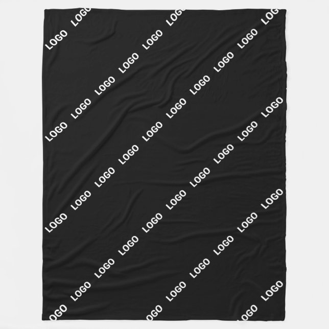 Your Logo, Design or Photo Tiled Diagonally  Fleece Blanket (Front)