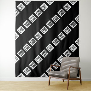 Your Logo, Design or Photo Tiled Diagonally  Tapestry