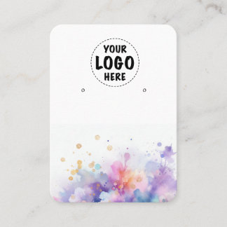 Your Logo Earring Display Card Large Vertical