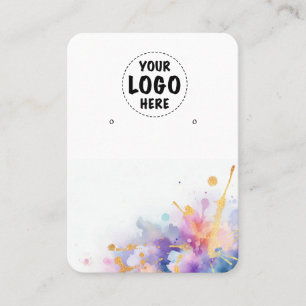 Your Logo Earring Display Card Large Vertical