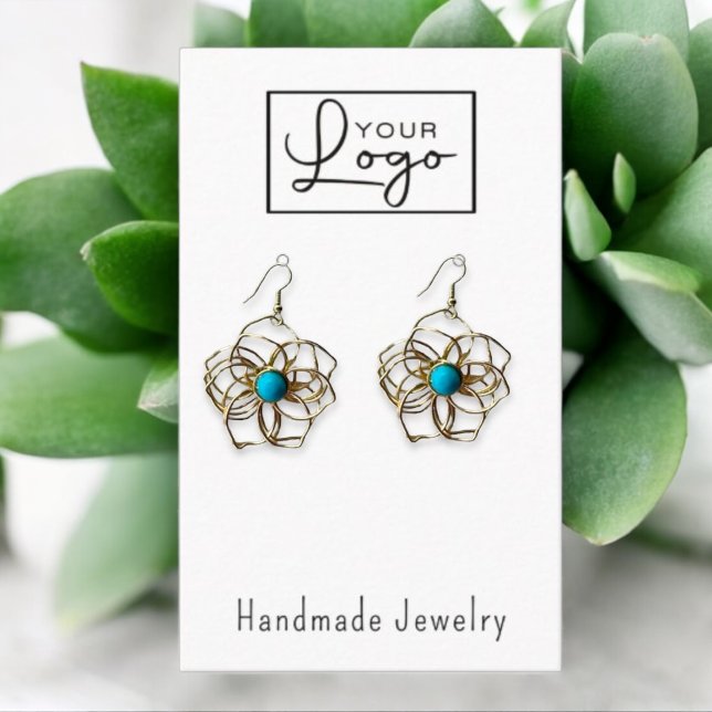 Your Logo Earring Display Social Media QR Code Bus Business Card (Creator Uploaded)