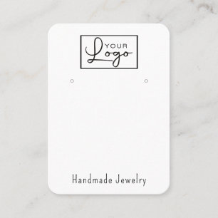 Your Logo Earring Display Social Media QR Code Business Card