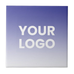 Your Logo & Editable Background Colour Gradient Ceramic Tile