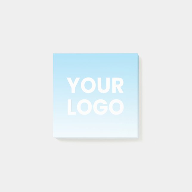 Your Logo & Editable Background Colour Gradient  Post-it Notes (Front)