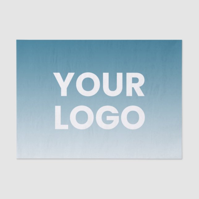 Your Logo & Editable Background Colour Gradient  Tissue Paper (Front)