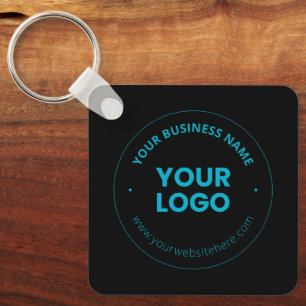 Your Logo   Editable Business Name & Website Key Ring