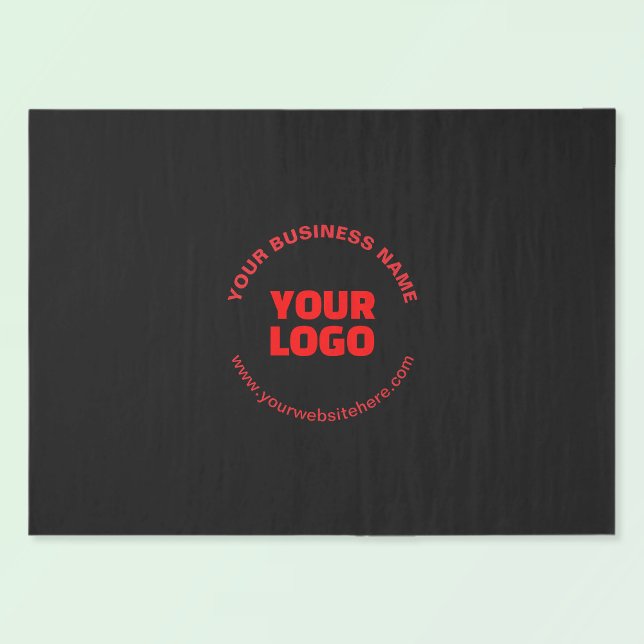 Your Logo & Editable Circular Text, Red or DIY Tissue Paper (Creator Uploaded)