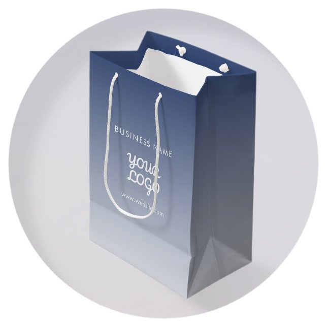 Your Logo Editable Gradient Colour Medium Gift Bag (Creator Uploaded)