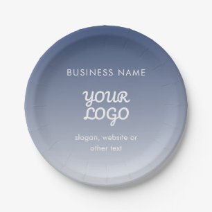 Your Logo Editable Gradient Colour Paper Plate
