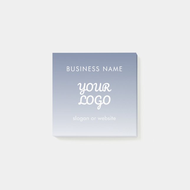 Your Logo Editable Gradient Colour Post-it Notes (Front)