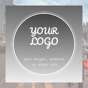Your Logo & Editable Text Dark Grey Gradient
