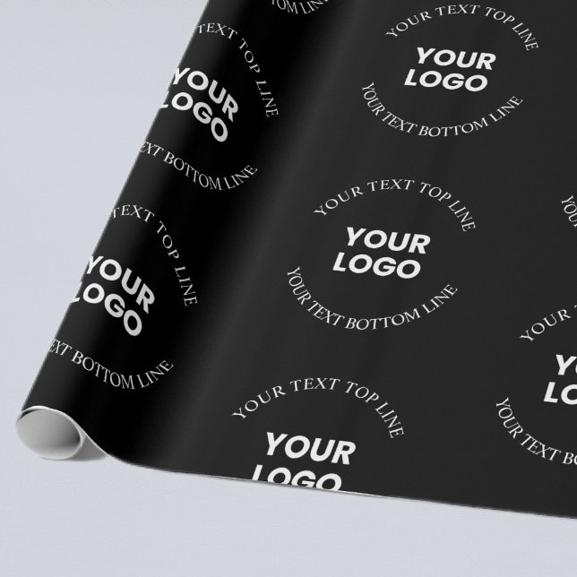 Your Logo & Editable Text | Repeating Pattern Wrapping Paper (Creator Uploaded)