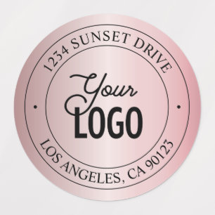 Your Logo Elegant Faux Rose Gold Waterproof
