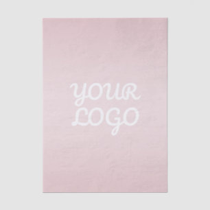 Your Logo & Elegant Modern Blush Pink Ombre Tissue Paper