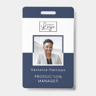 Your Logo Employee Photo ID Badge Lanyard