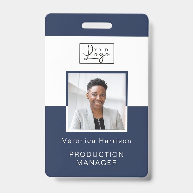 Your Logo Employee Photo ID Badge Lanyard (Front)