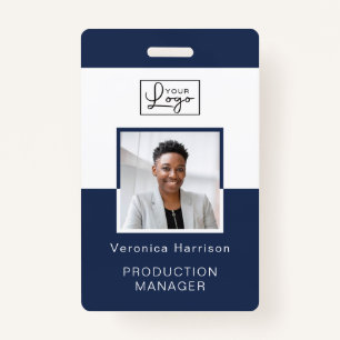 Your Logo Employee Photo ID Badge Lanyard