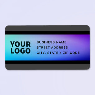 Your Logo   Fading Turquoise & Purple Label