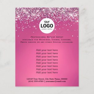 your logo faux glitter background flyer