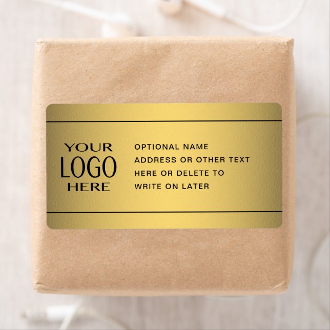 YOUR LOGO | Faux Gold & Optional Text (Insitu)