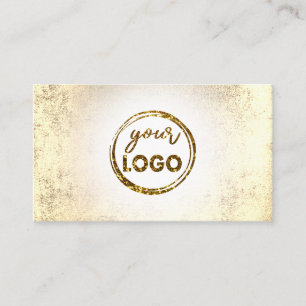 your logo faux simulated gold sides design business card